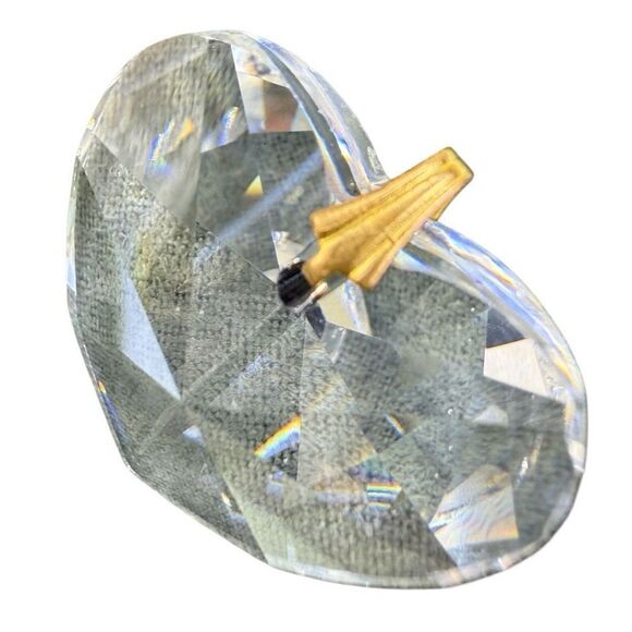 Large Faceted Crystal Heart Pendant with Gold-Tone Bail – 1.5” - Picture 12 of 17